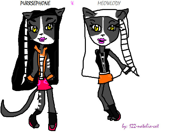 Purrsephone y Meowlody by 122-natalia-cat on DeviantArt