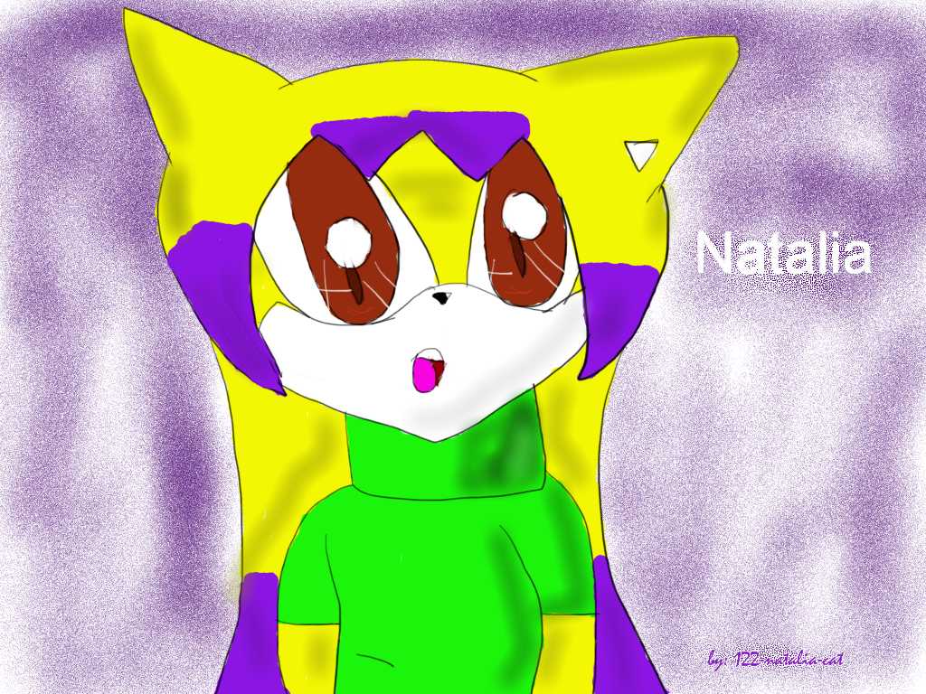 Natalia the Cat a Tablet