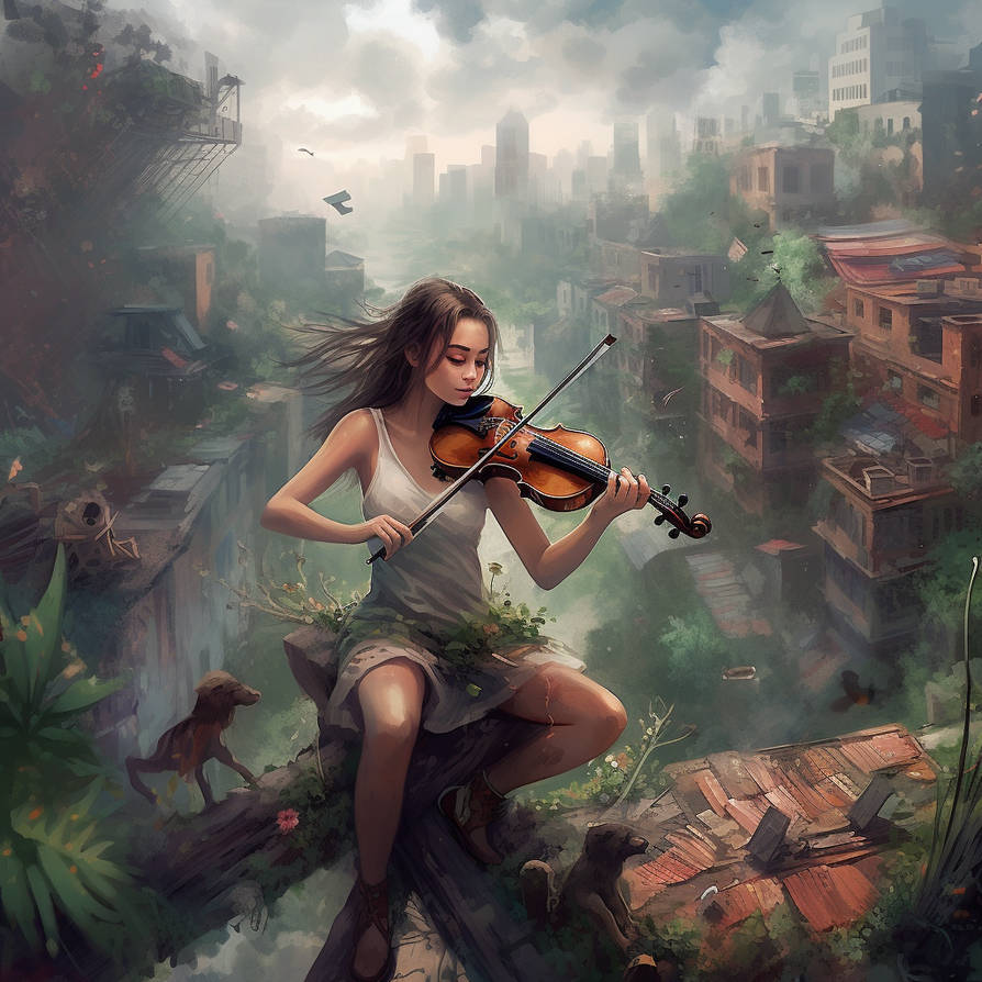 The Last Human On Earth Playing The Violin By Moribato On DeviantArt the-last-human-on-earth-playing-the-violin-by-moribato-on-deviantart