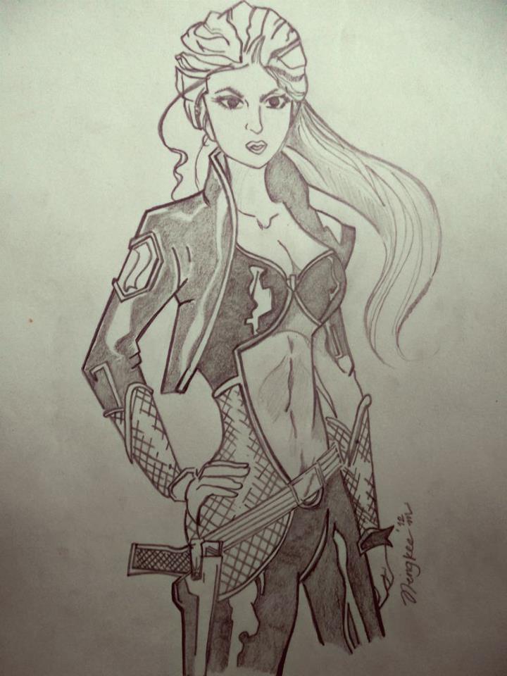 Armored woman