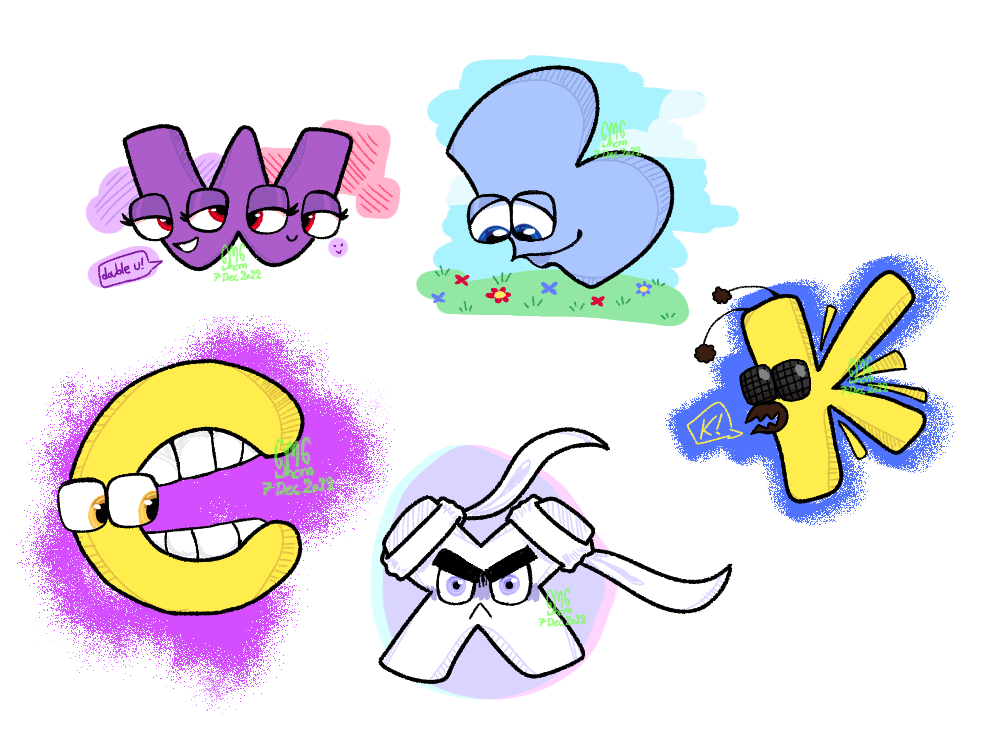 Alphabet Lore in BFB Teams by TheSuperherowhois15 on DeviantArt