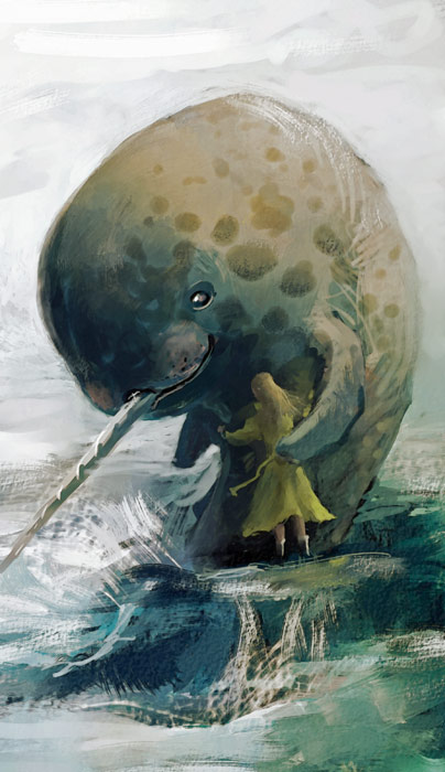Narwhal hug by WanderingInPixels