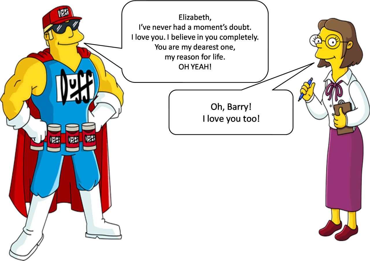 Duffman Tells Elizabeth Hoover He Loves Her V211 By Yolandarules On Deviantart Duffman Tells Elizabeth Hoover He Loves Her V211 By Yolandarules On Deviantart