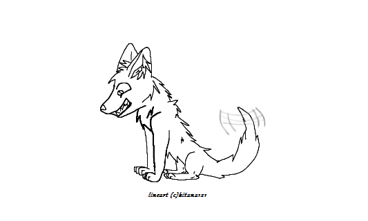 wolf line art