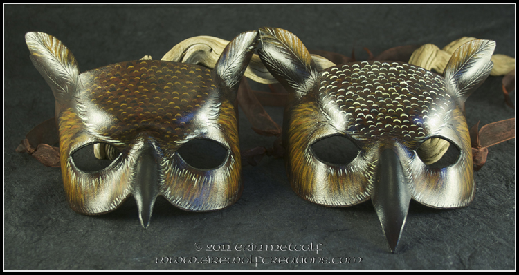 Great Horned Owl leather masks