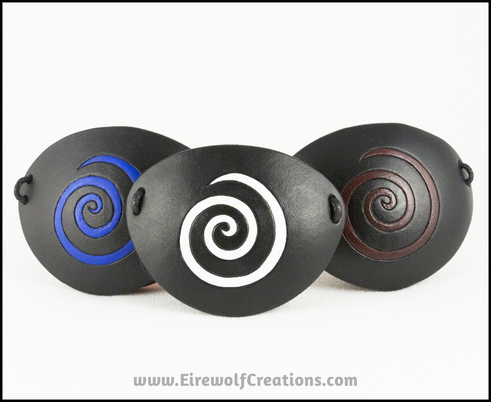 Spiral eye patches in 3 colors