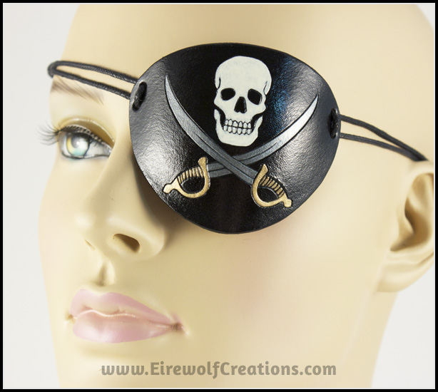 Jolly Roger Skull and Swords eye patch