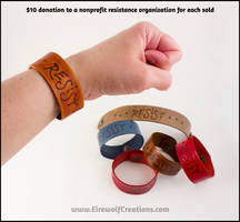 RESIST leather bracelets