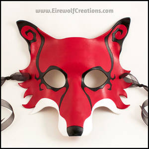 Spiral Fox handmade leather mask