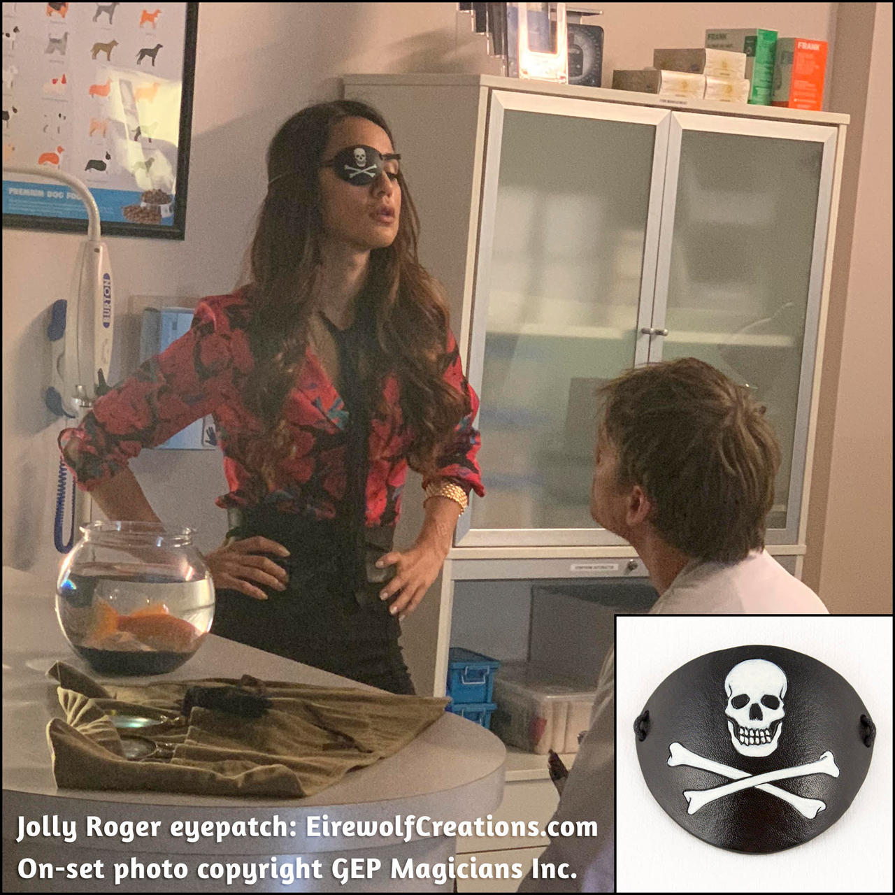 The Magicians Margo wearing Jolly Roger eyepatch
