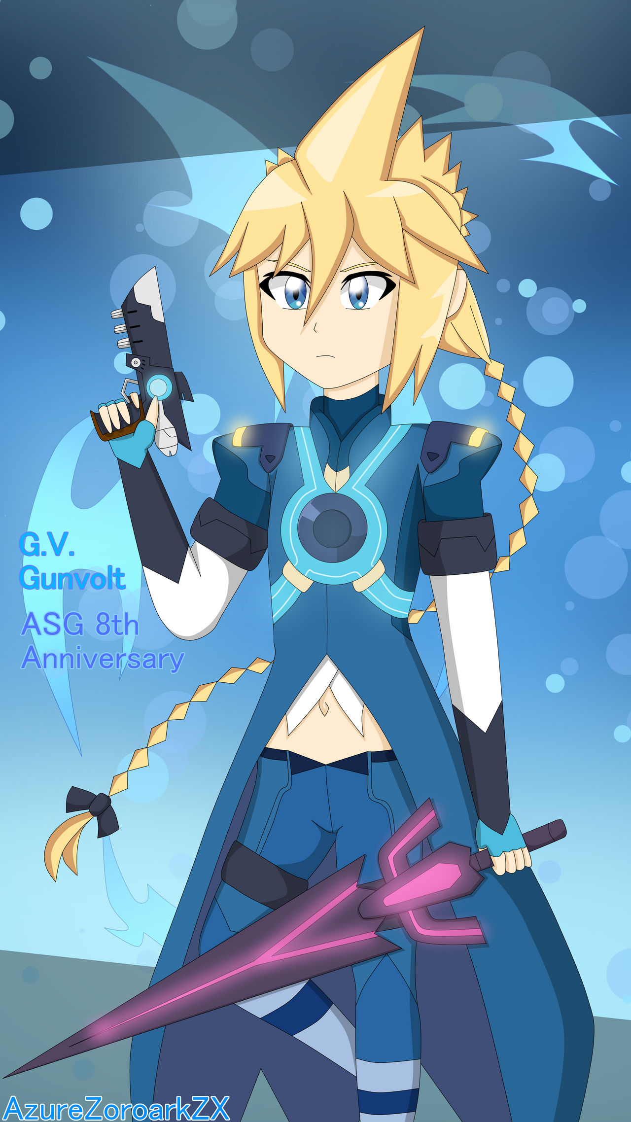 Layla Gunvolt Gunvolt (Azure Striker Gunvolt) by AzureZoroarkZX on DeviantArt