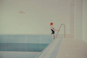 in swimming pool she