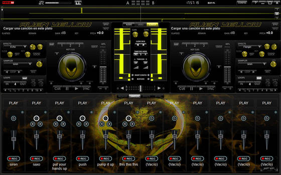 Skin Alien Yellow For Virtual DJ 7