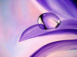 Waterdrop on a Purple Flower by angelskissme