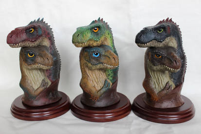 Tyrannosaurus Baby Mini Bust Variants