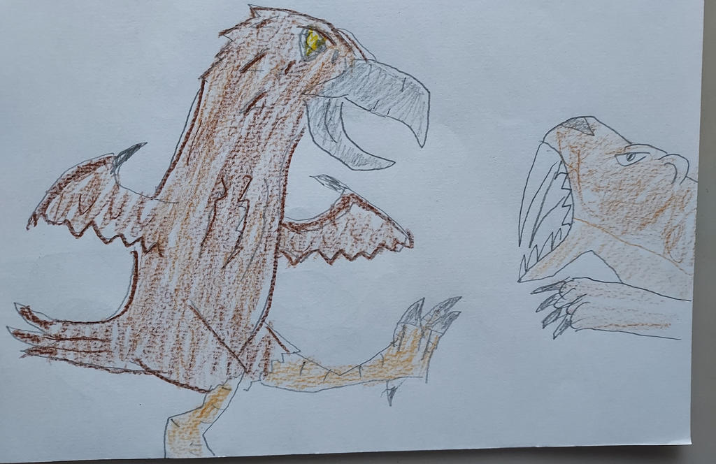 Sabertooth! vs Terror Bird! by redrex96 on DeviantArt