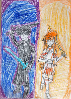 SAO:Kiriti and Asuna.