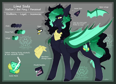 [MLP OC] Lime Soda Sketch ref