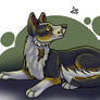 Fullbody dog drawing