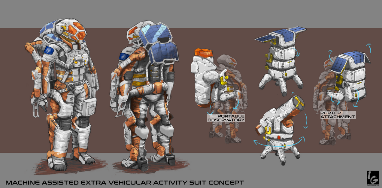 Machine Assisted EVA Suit by ianskie1 on DeviantArt