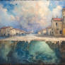 Water Scene With Buildings
