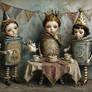 Tin girls At Tea Time
