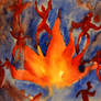 WWM#7 Ultramarine and Pyrrole Red