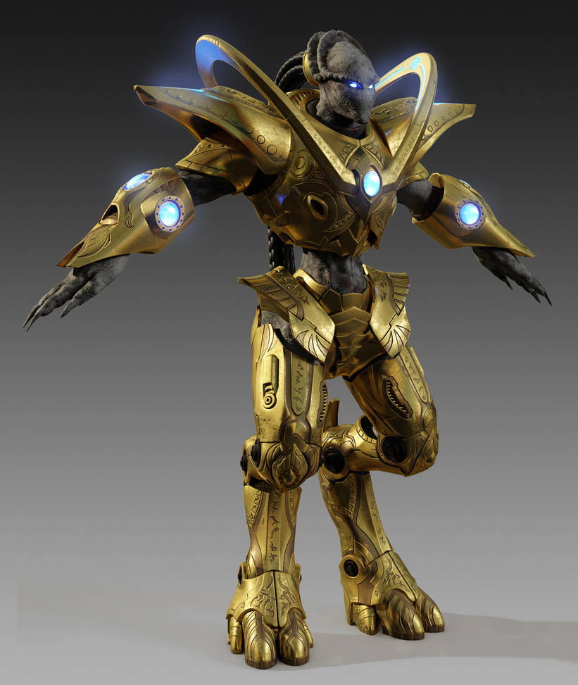 Protoss Design Zealot Texturing Stage 5 by SgtHK on DeviantArt