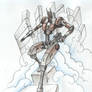 Robot with dual gun