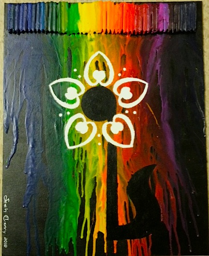 Melted Crayon Flower