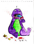 Barney Loses it by Smurfburnz
