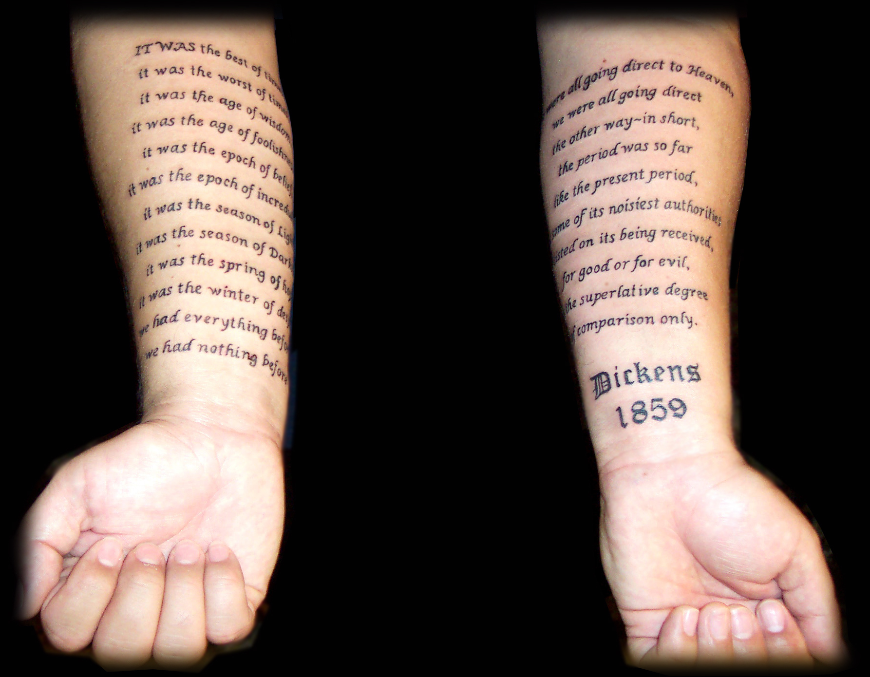 Dicken's Excerpt Tattoo