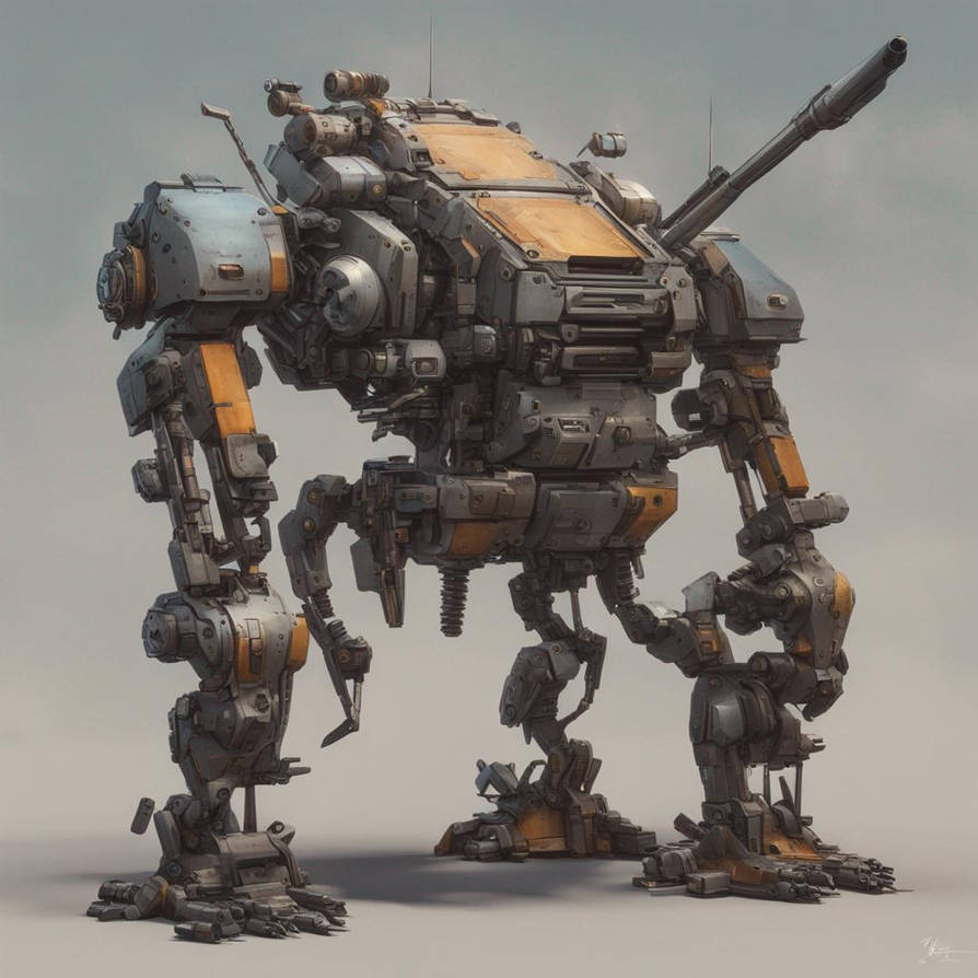 Mech Weaponry Mech Loaded With Weapons With 3 Legs by Jedimaster73 on DeviantArt