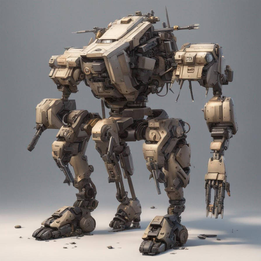 Mech Loaded With Weapons With 3 Legs by Jedimaster73 on DeviantArt