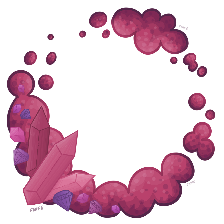 artfight team crystals profile frame by x7fnife7x on DeviantArt