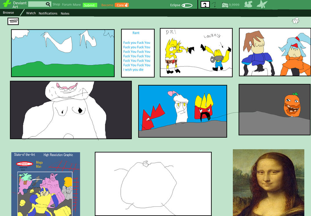 DeviantArt old layout by fazbear1980 on DeviantArt