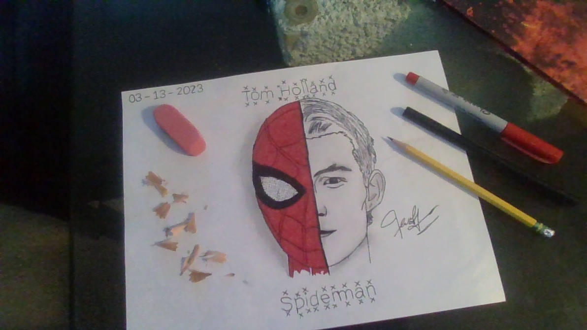 Half Spiderman And Half Tom Holland Drawing By RJCLKM01 On DeviantArt half-spiderman-and-half-tom-holland-drawing-by-rjclkm01-on-deviantart