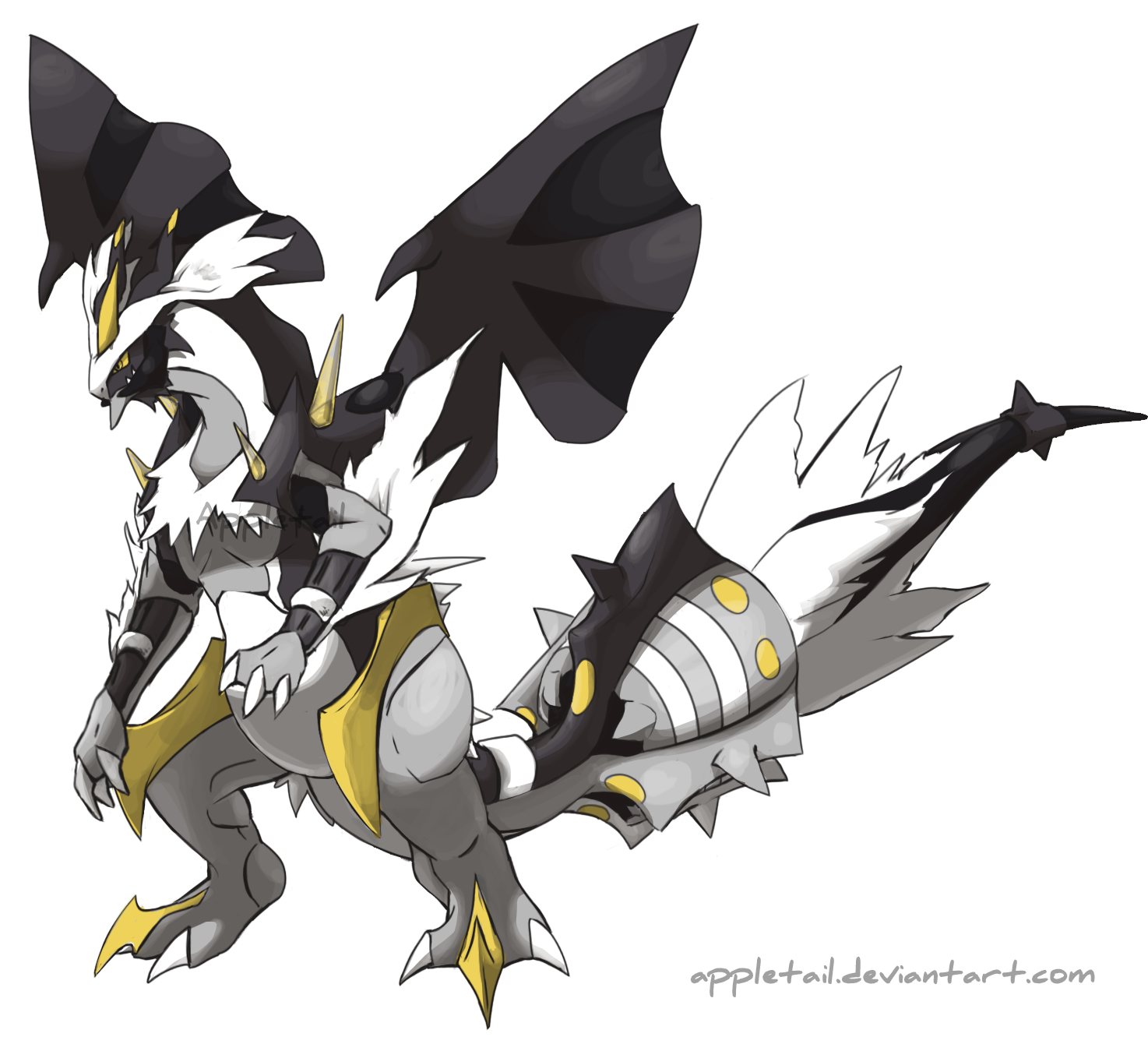 reshiram, zekrom, kyurem, black kyurem, and white kyurem (pokemon