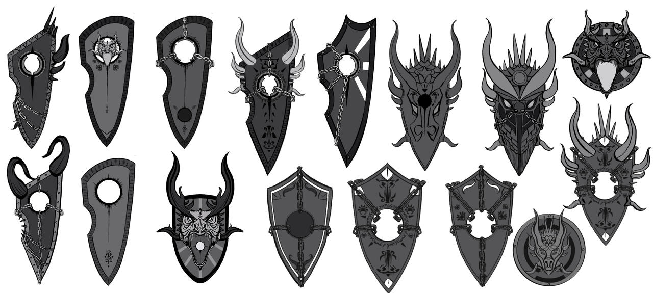 Conceptual Shield Sketches by R1KArt on DeviantArt