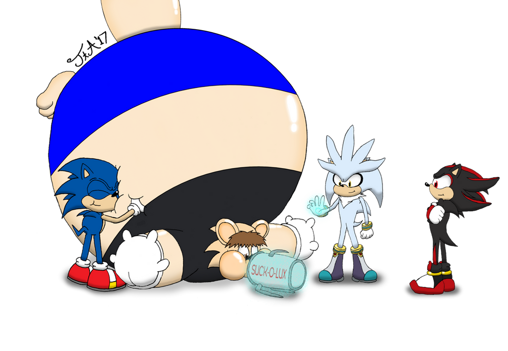 Sonic, Silver and Shadow Inflates Poor Stephen by ToferTheAkita on ...