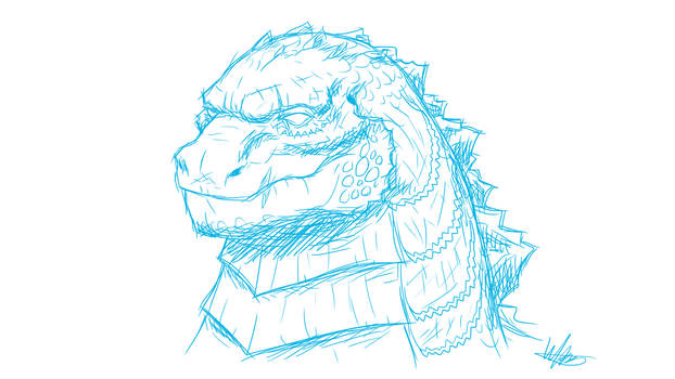 Godzilla Head