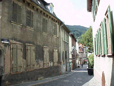 Old buildings in alley