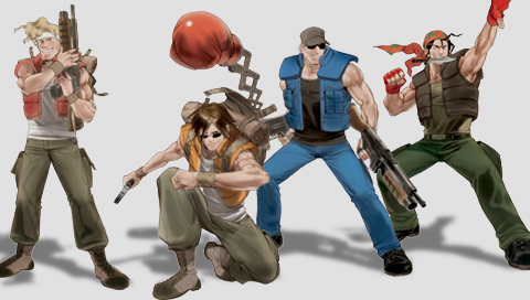 The Main Four Male Charaters from Metal Slug 6