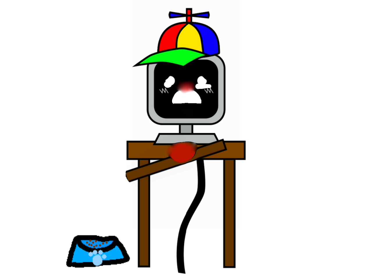 Mr fun computer had ate to much cake by kasiee4 on DeviantArt