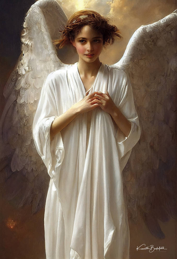 Kenbrakefield A Winged Winged Angel In White Robes by kbrake on DeviantArt