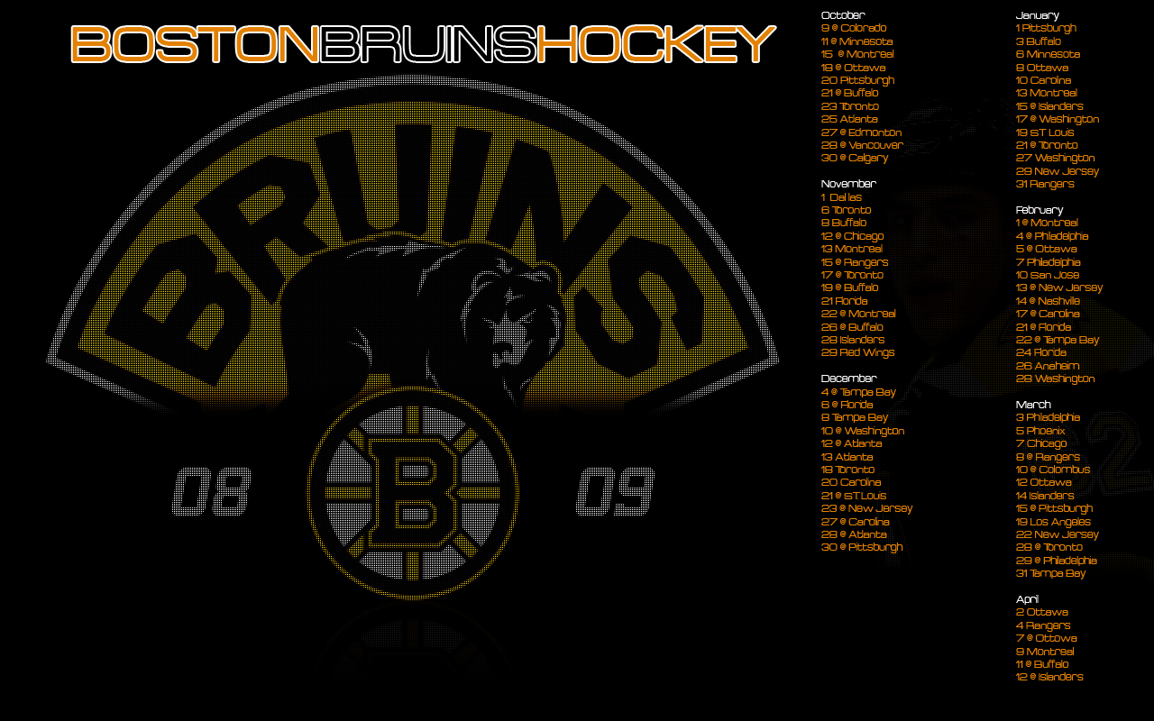 Boston Bruins Schedule by Bruins37 on DeviantArt