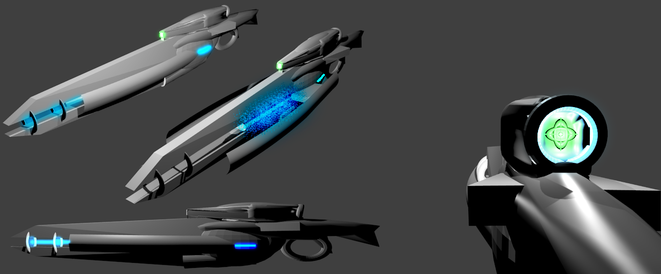 Excillias 3 Antimatter Beam Rifle 3D model