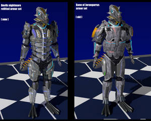 Haljerron old and new armor