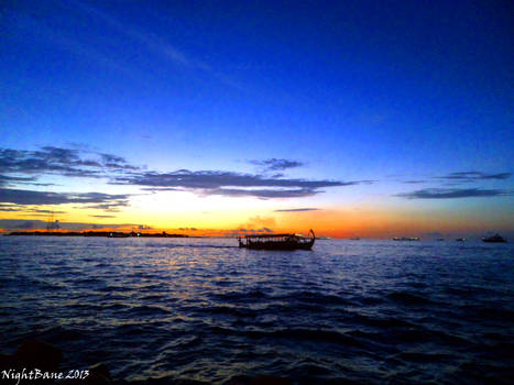 Ferry at dusk