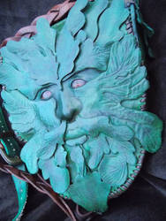 Greenman pouch close up